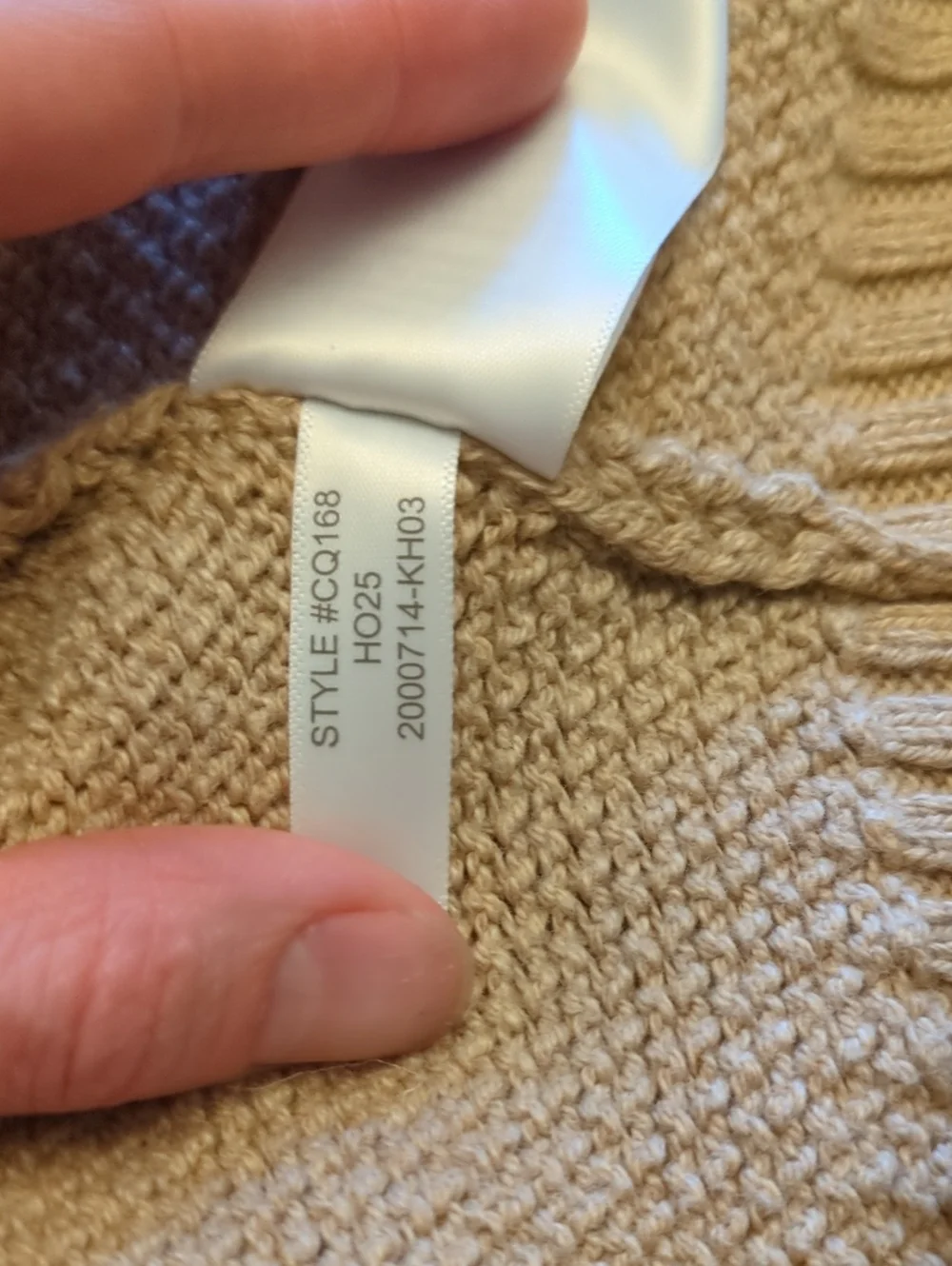 J. Crew Camel Thick Cotton Knit Basketweave Crewneck Sweater Holiday 2025